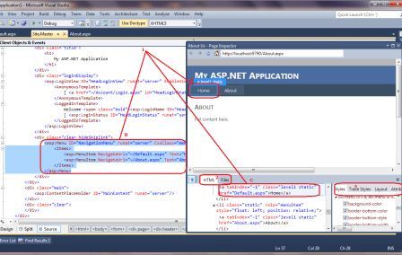 Viewing a Page in Page Inspector