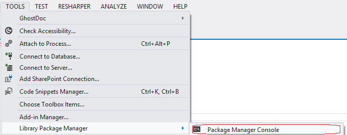 Package Manager Console