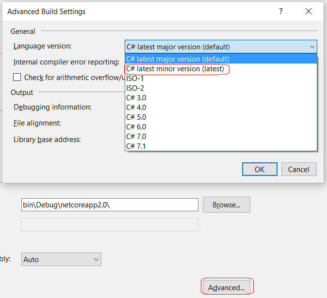 How to use C# 7.2 (7.x – minor releases) in your Project | Code Wala